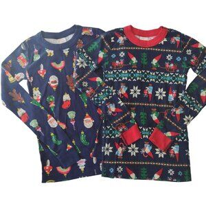 Hanna Andersson Kids Christmas Pajama Tops 10 Set of 2 Organic Cotton Thermal